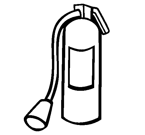 Fire extinguisher coloring page