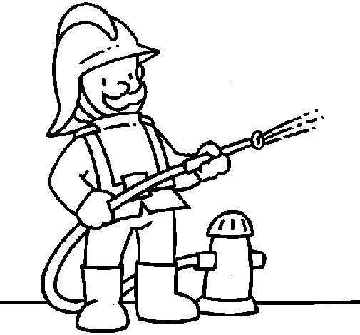 Firefighter 1 coloring page