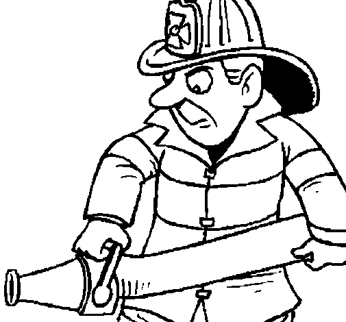 Firefighter 3 coloring page
