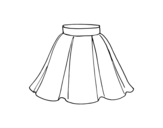 Flared skirt coloring page