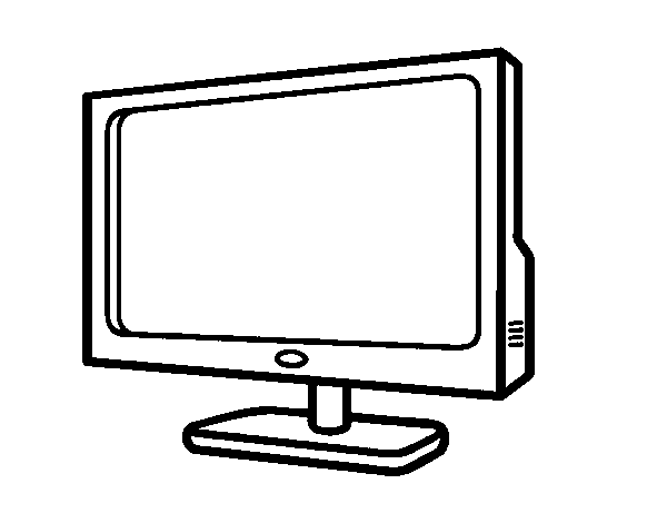 Flat screen coloring page