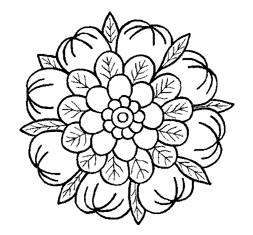 Floral Mandala coloring page