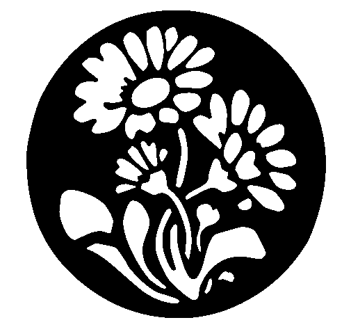 Floral print coloring page