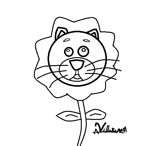 Flower 4 coloring page