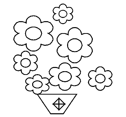 Flowers III coloring page
