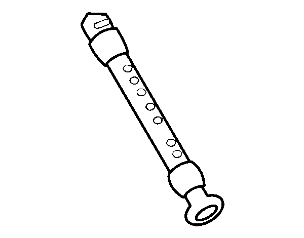 Flute coloring page