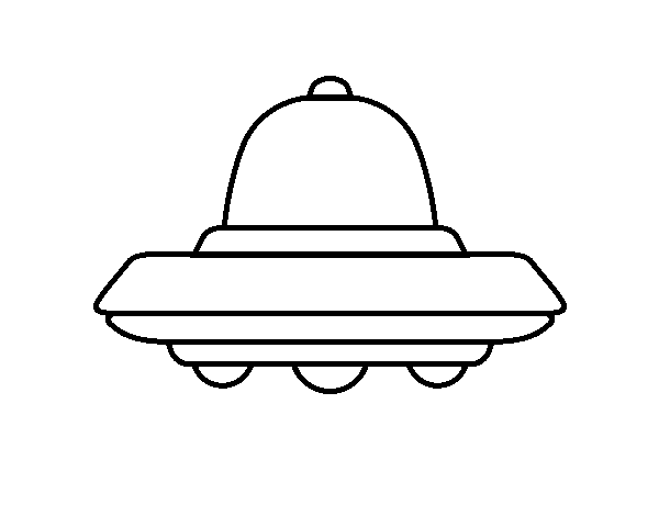 Flying UFO coloring page