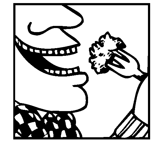 Food critic coloring page