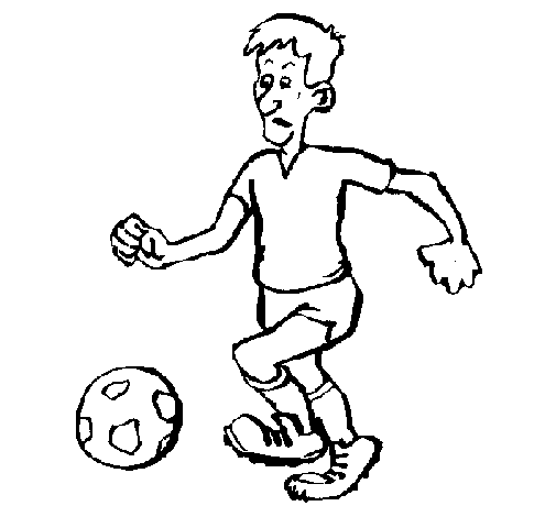 Football player coloring page