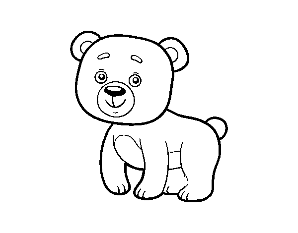Forest Teddy bear coloring page