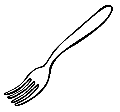 Fork coloring page