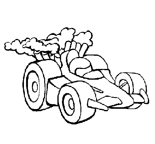 Formula One car coloring page