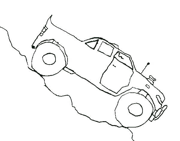 Four-wheel coloring page