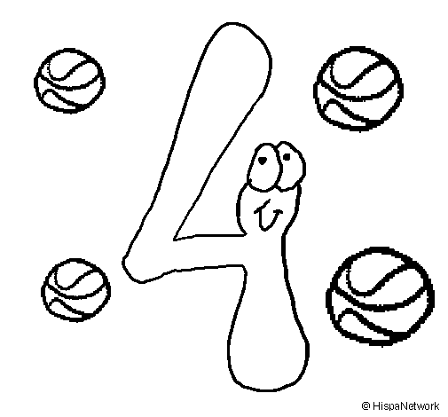 Four coloring page