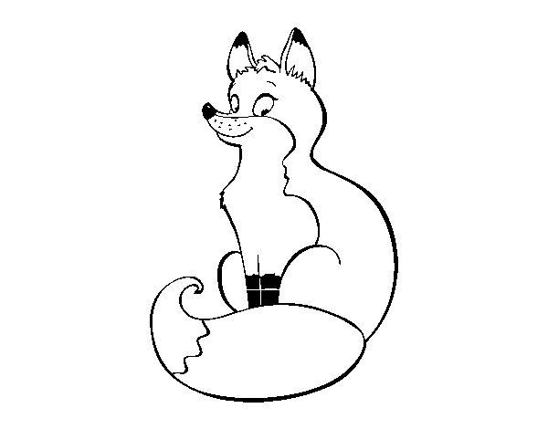 Fox 1 coloring page