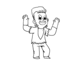 Frankenstein costume coloring page