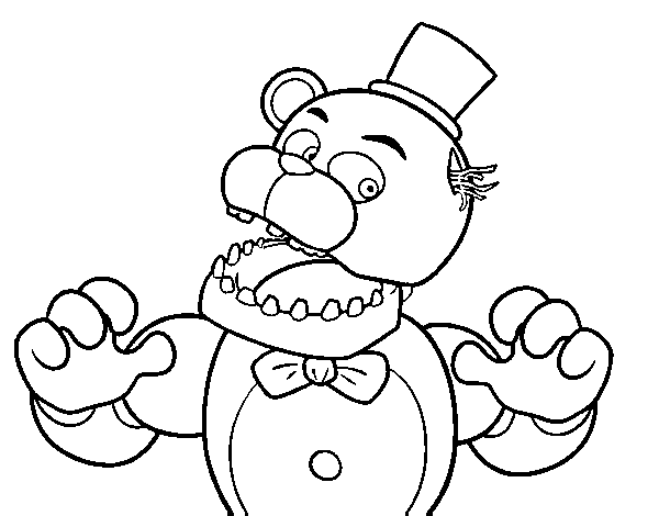 Freddy from Five Nights at Freddy's coloring page