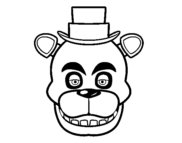 Freddy's Face from Five Nights at Freddy's coloring page