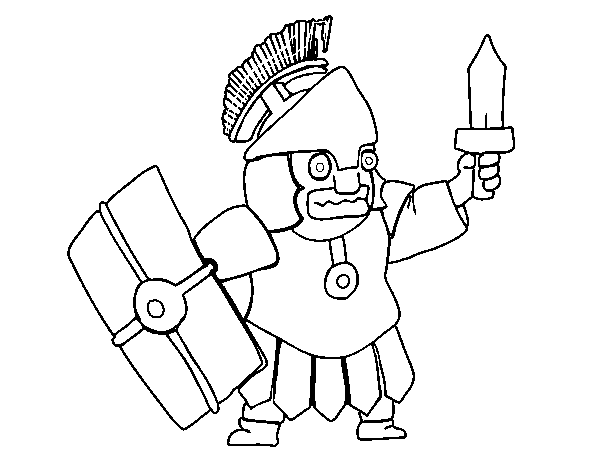Frightened soldier coloring page