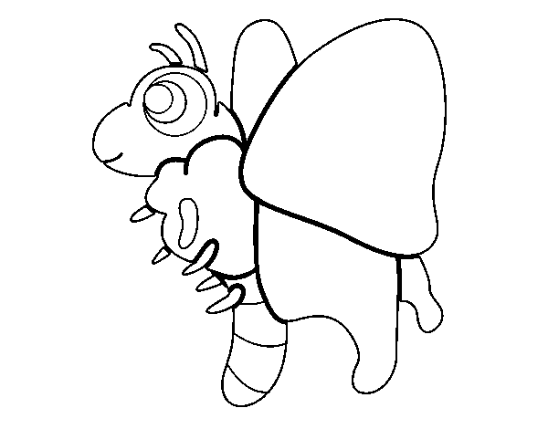 Fun butterfly coloring page