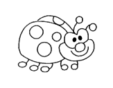 Funny ladybird coloring page