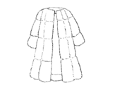 Fur coat coloring page