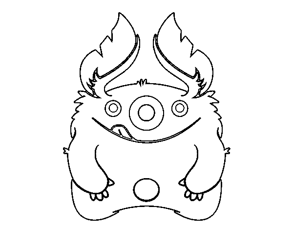 Furry Monster coloring page