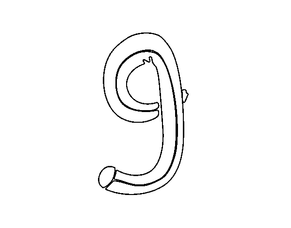 G minuscule coloring page