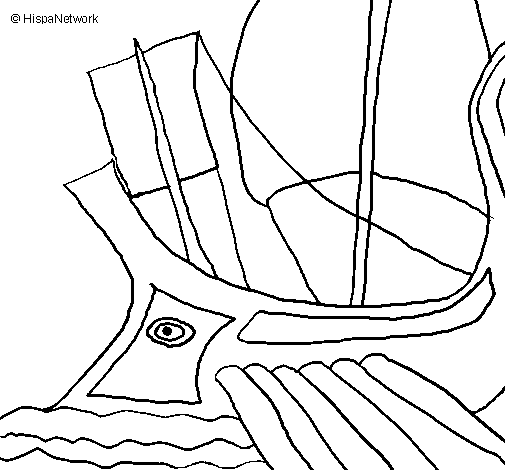 Galleon coloring page