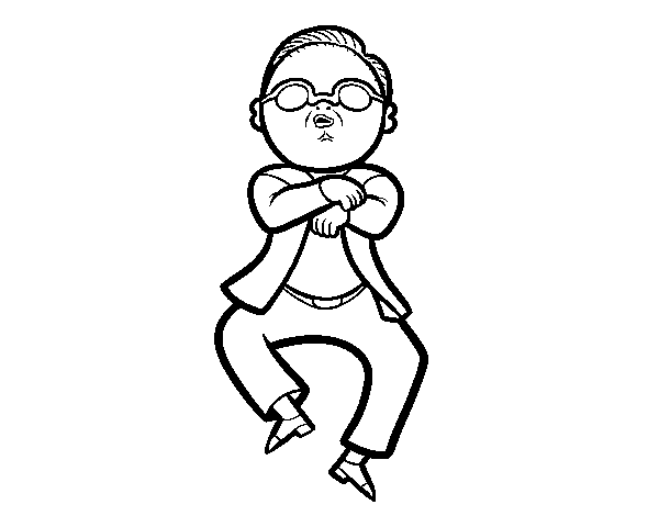 Gangnam Style coloring page