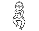 Gangnam Style coloring page