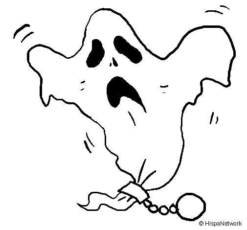 Ghost in chains coloring page