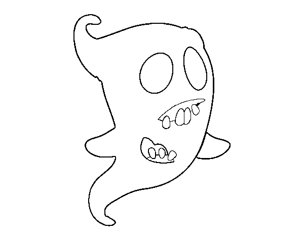 Ghost nicked coloring page