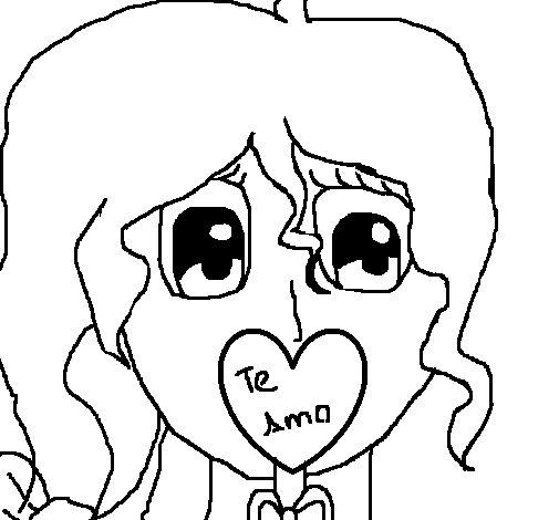 Girl I love you coloring page