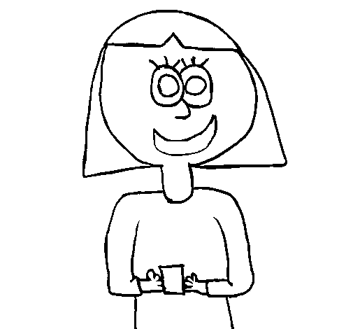 Girl Letter coloring page