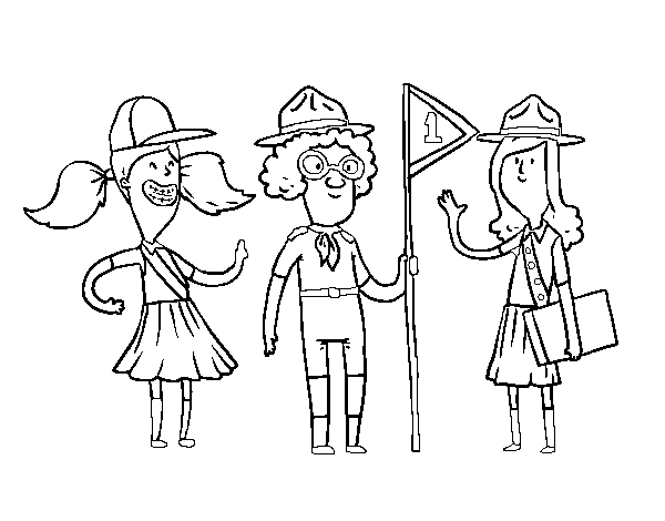 Girl Scouts coloring page
