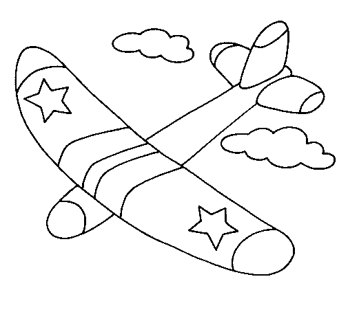 Glider coloring page