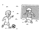 Goalkeeper football coloring page
