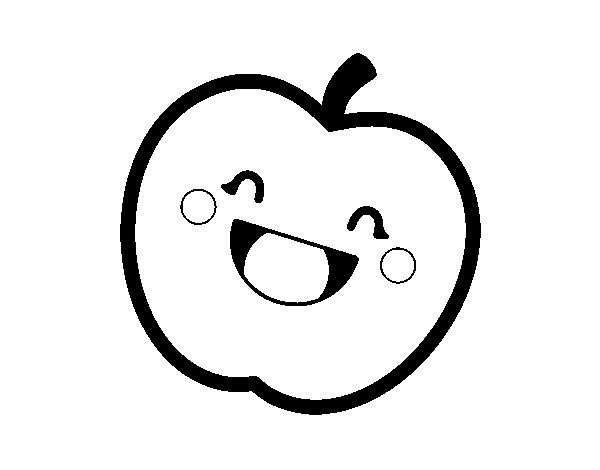 Golden apple coloring page