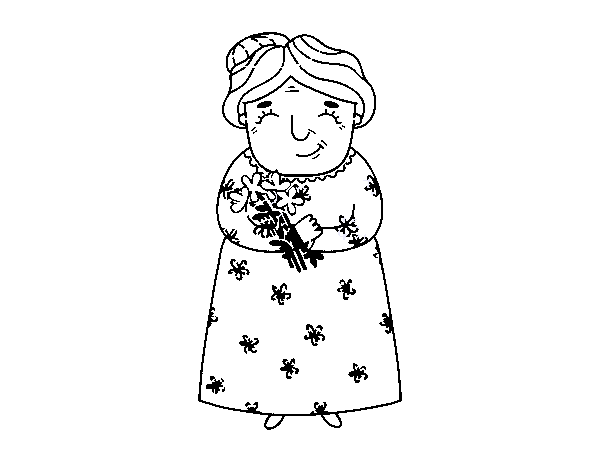 Grandmother coloring page