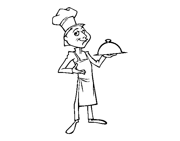 Great chef coloring page