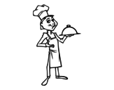 Great chef coloring page