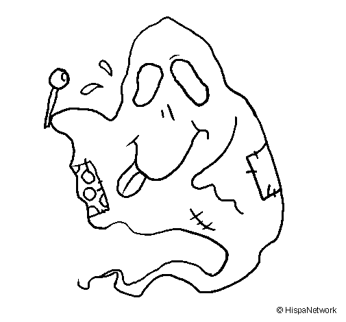 Greedy ghost coloring page