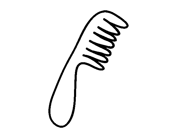 Hair comb coloring page