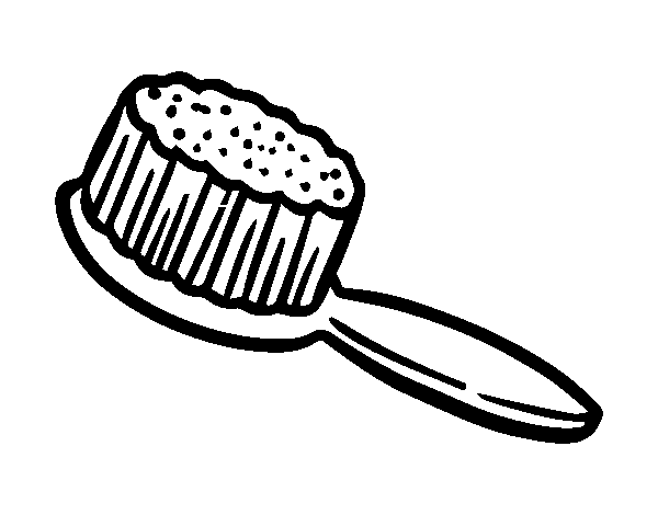 Hairbrush coloring page