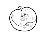 Dibujo de Half an apple