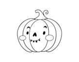 Halloween pumpkin sympathetic coloring page