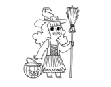 Dibujo de Halloween witch costume
