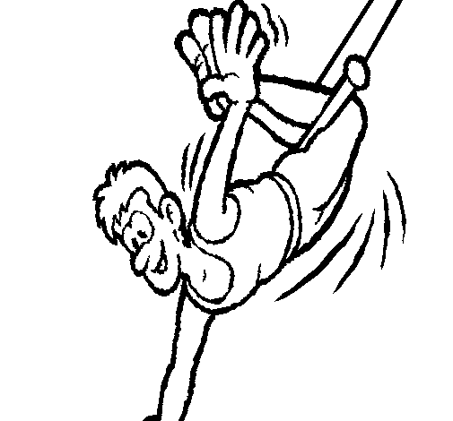 Happy acrobat coloring page