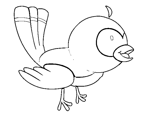Happy chick coloring page